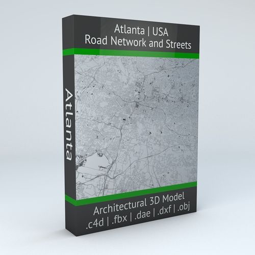 Atlanta Road Network and Streets 3D model