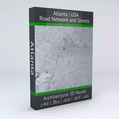 Atlanta Road Network and Streets 3D model