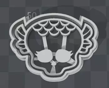 Lagoona Blue Skullette from MONSTER HIGH cookie cutter 3D print model