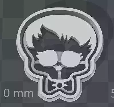 Monster High SKULLETTE cookie cutter of Jackson Jekyll