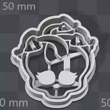 Monster High SKULLETTE cookie cutter of Deuce Gorgon