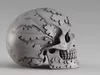 Decorative Human Skull with Carved Floral Patterns S00660 3D model ...