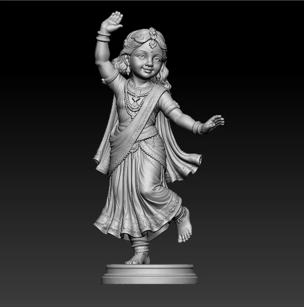 dancing girl 3d printed model 3D print model