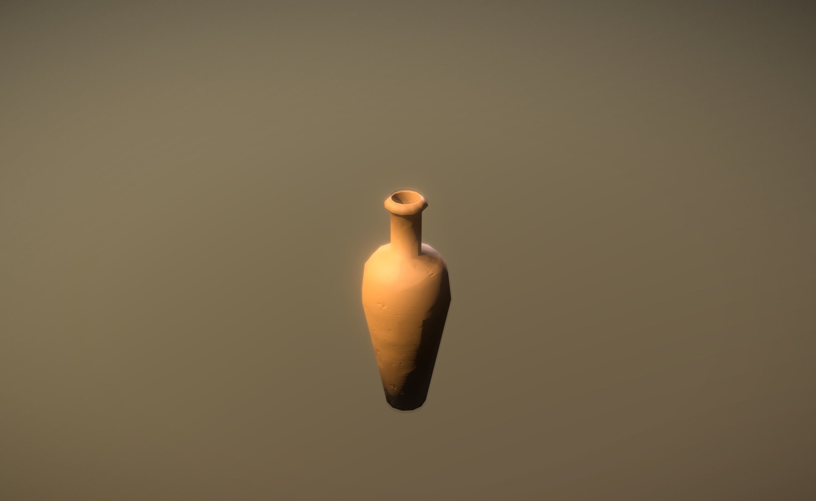 Big Clay Vase low-poly game ready Low-poly 3D model_5