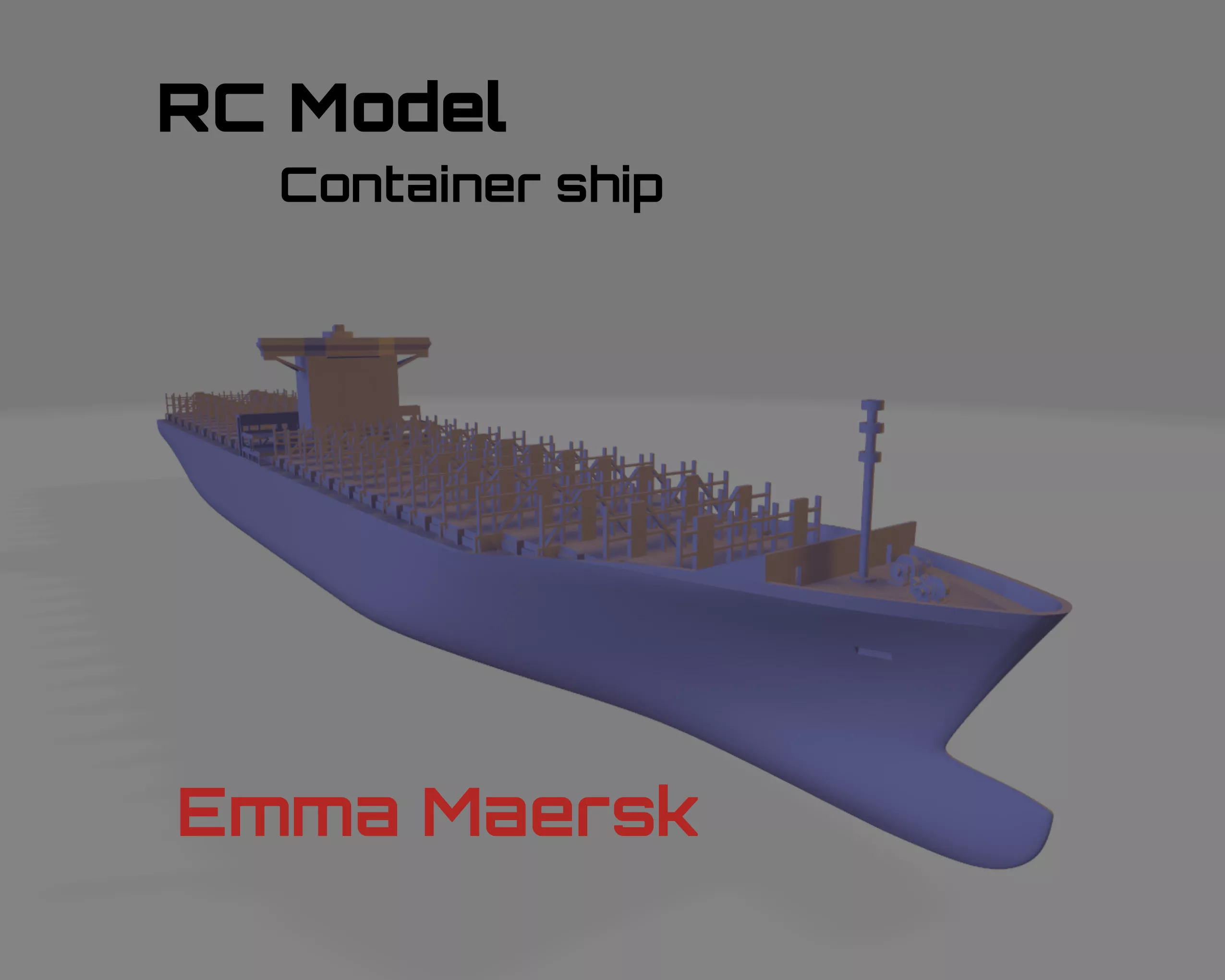 RC model container ship Emma 3D print model