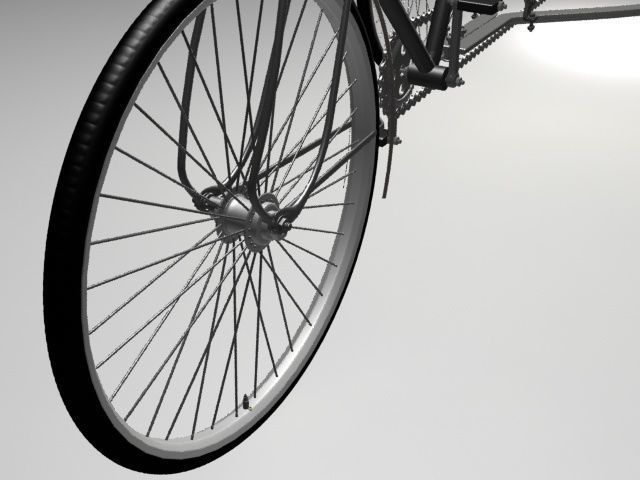 Rickshaw with seat 3D model_6