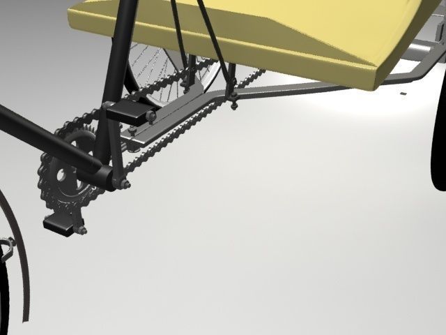Rickshaw with seat 3D model_4