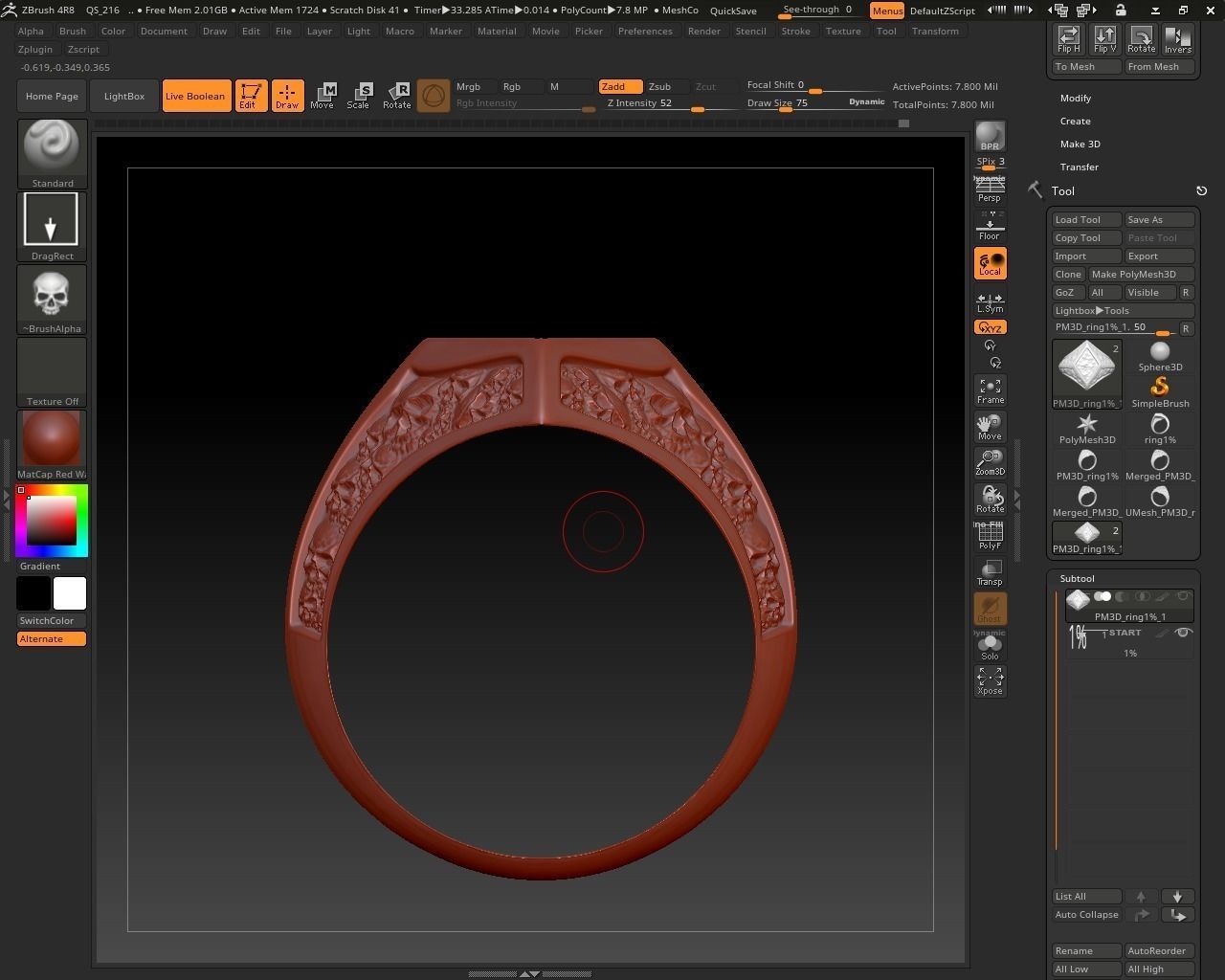 Biker ring 3Dmodel STL obg 3d print 3D print model_6