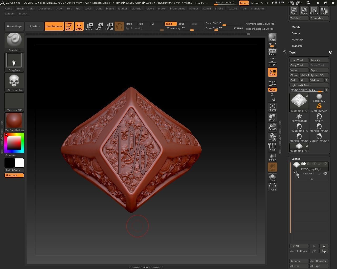 Biker ring 3Dmodel STL obg 3d print 3D print model_4