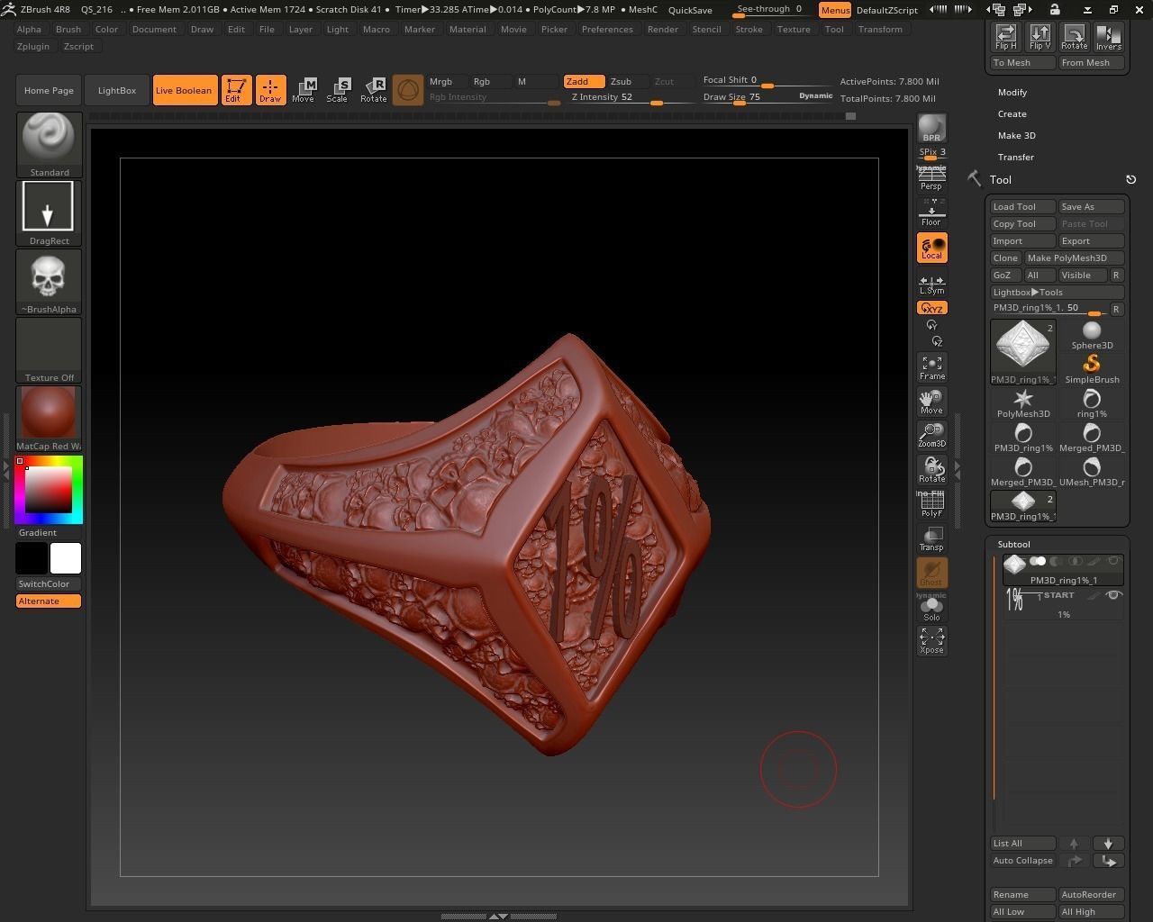 Biker ring 3Dmodel STL obg 3d print 3D print model_7