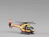 Yellow Red Rescue Helicopter with Landing Skids S00563 3D model | CGTrader