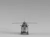 Yellow Red Rescue Helicopter with Landing Skids S00563 3D model | CGTrader