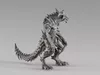 Spiked Reptilian Monster with Long Tail S00547 3D model | CGTrader