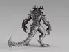 Spiked Reptilian Monster with Long Tail S00547 3D model | CGTrader