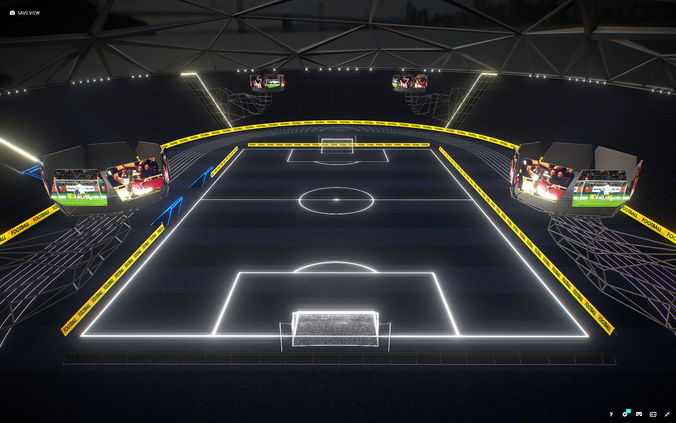 Glow Stadium PBR Low-poly 3D model