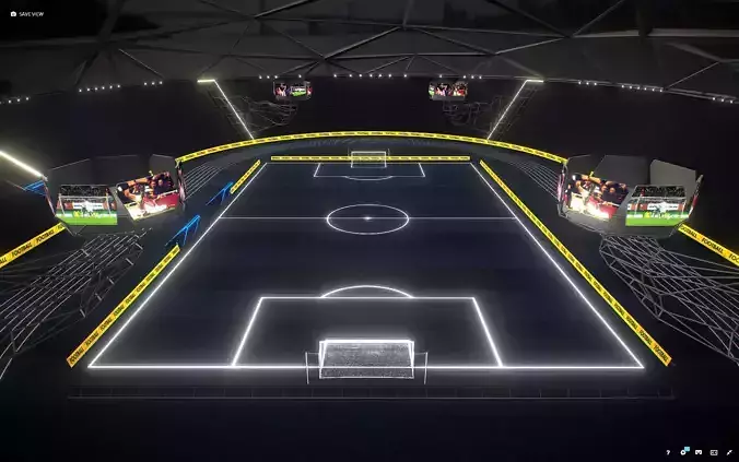 Glow Stadium PBR Low-poly 3D model