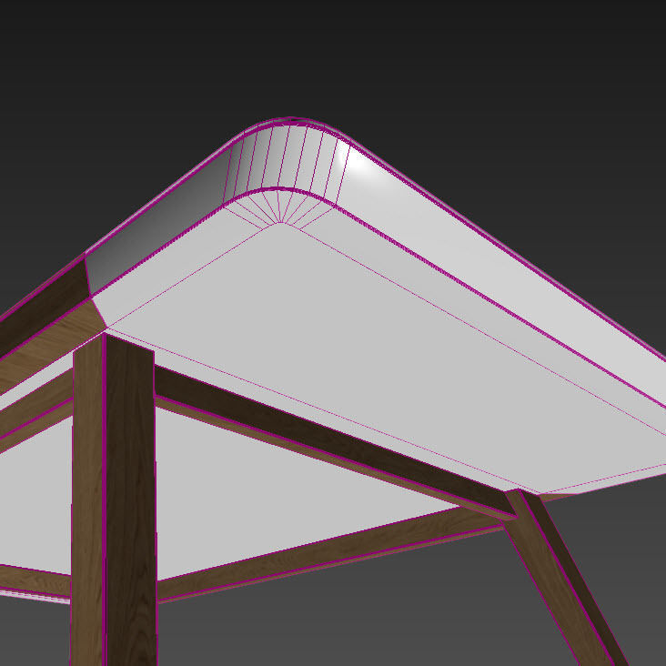 Kure Erik Dining Table Ash Wood 3D model_4