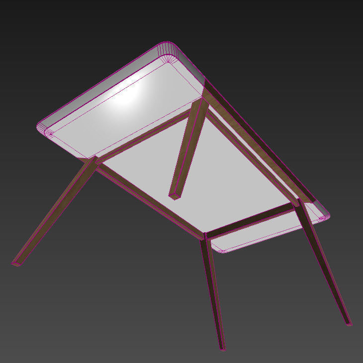 Kure Erik Dining Table Ash Wood 3D model_9