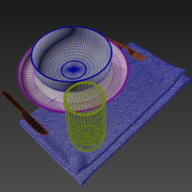 Oval Tulip Table Calacatta set 1980mm 3D model_10