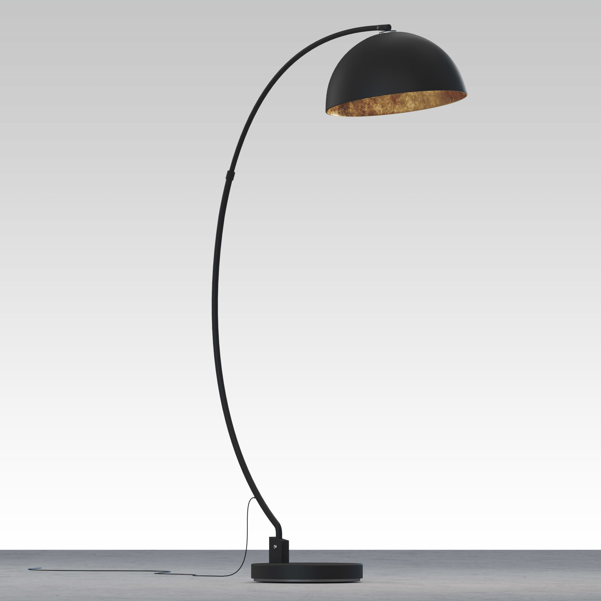 The Arc Black Floor Lamp 3D model_4