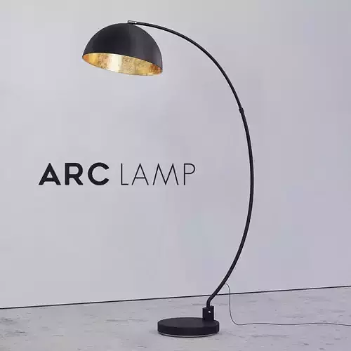 The Arc Black Floor Lamp 3D model