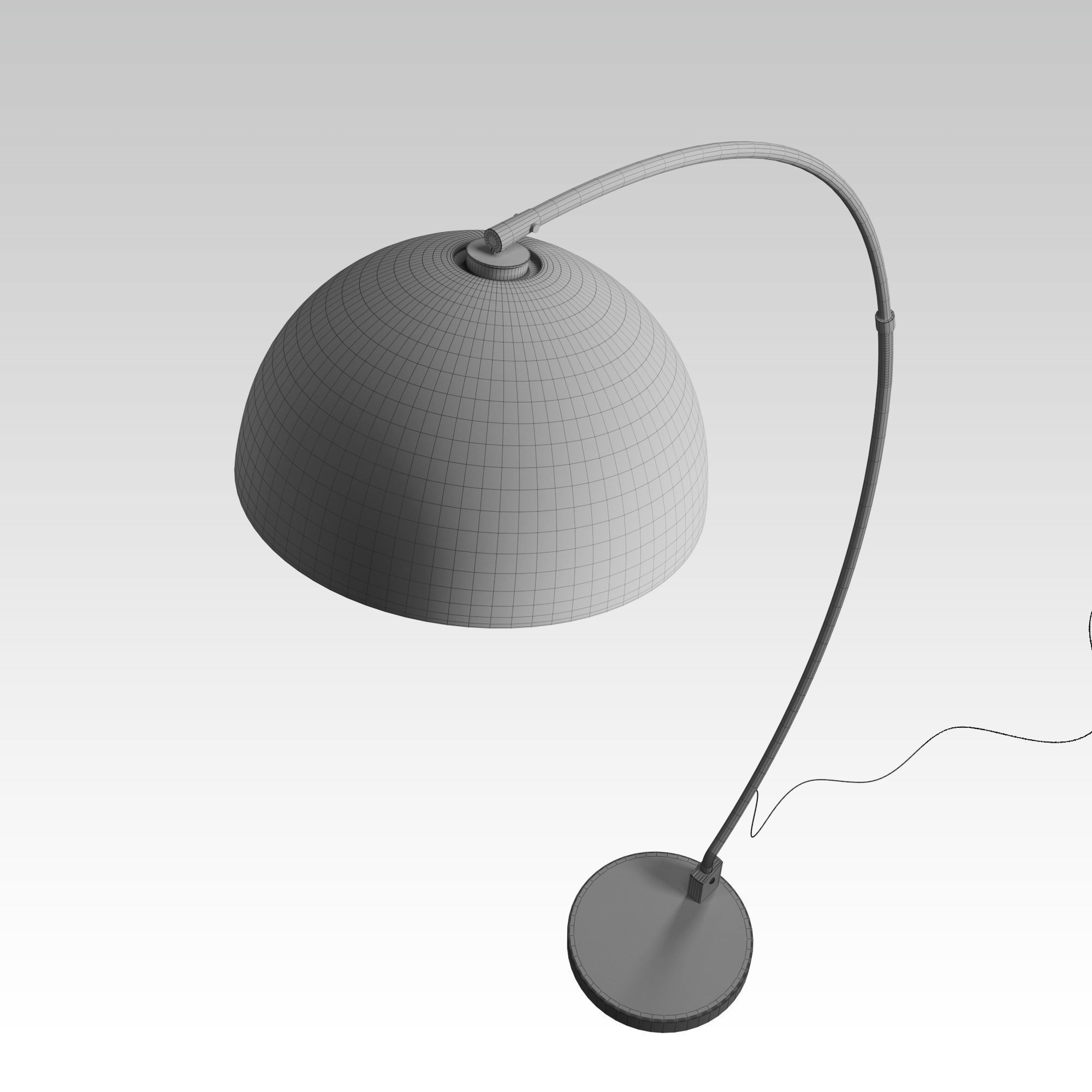 The Arc Black Floor Lamp 3D model_9