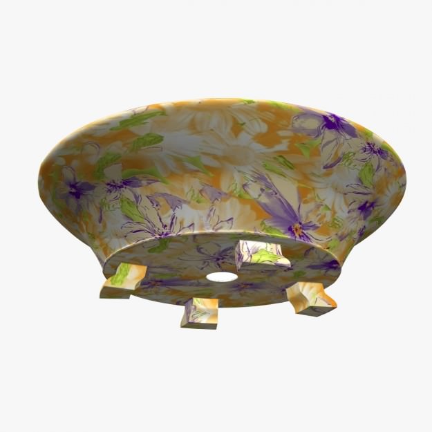 Fancy Bonsai Pot Low-poly 3D model_2