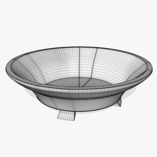 Fancy Bonsai Pot Low-poly 3D model_4