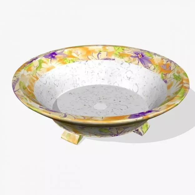 Fancy Bonsai Pot Low-poly 3D model_0