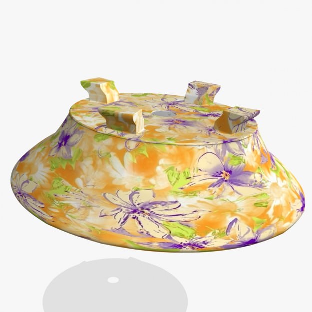 Fancy Bonsai Pot Low-poly 3D model_3