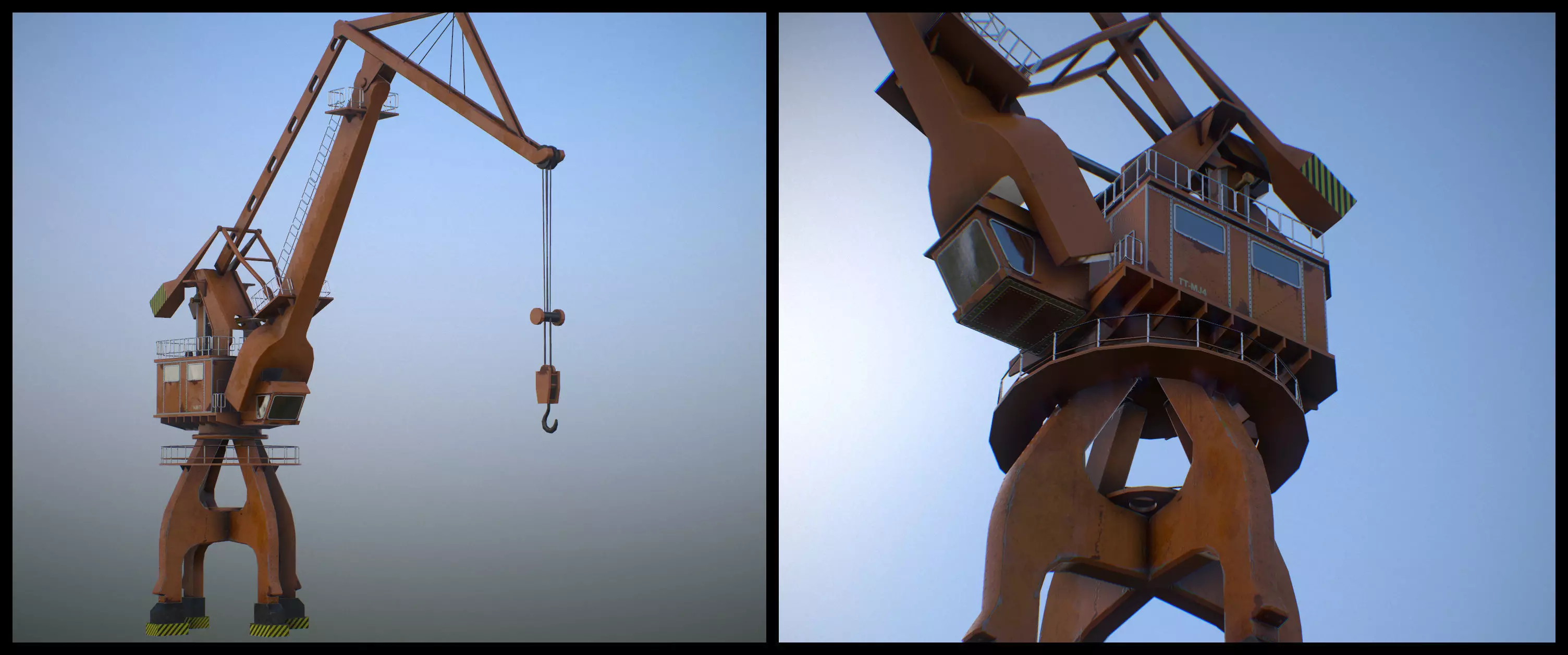 Crane Low-poly 3D model