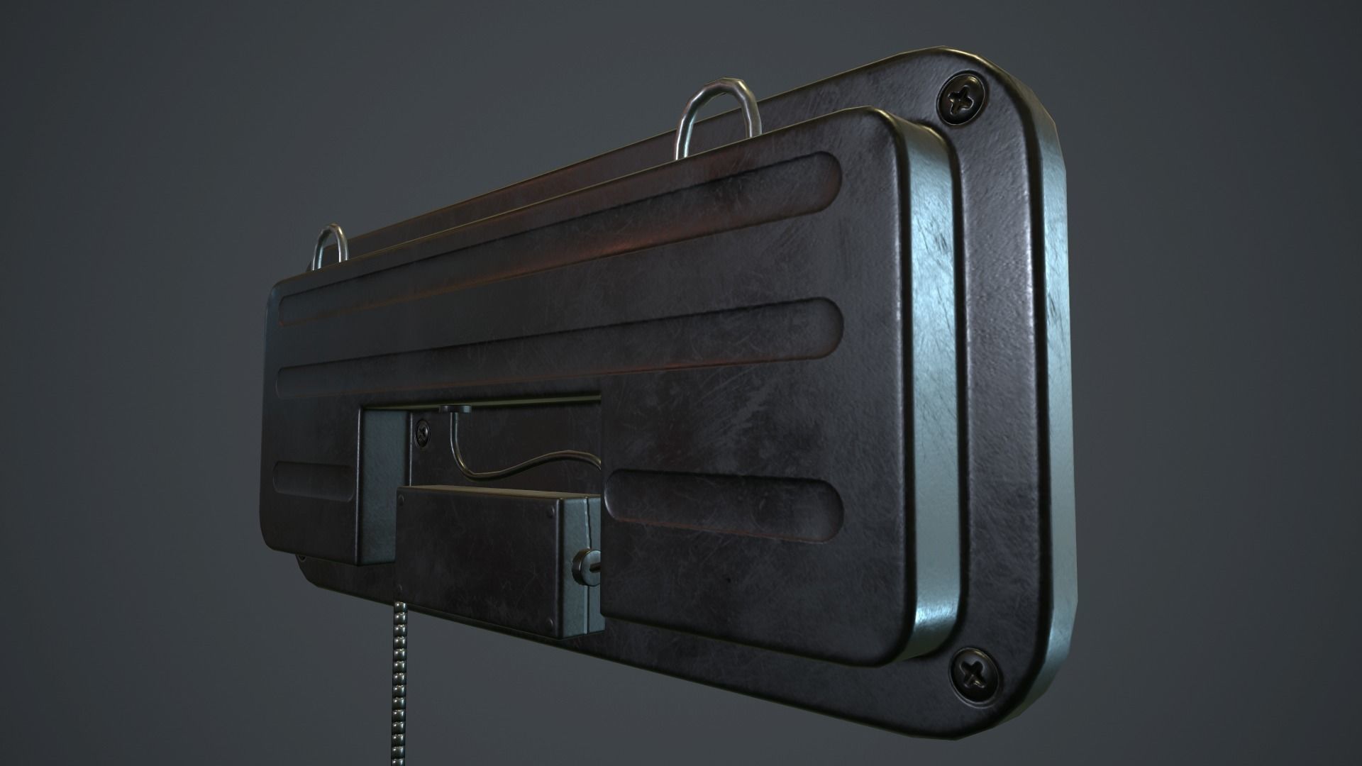 Neon Open Sign PBR Game Ready Low-poly 3D model_7