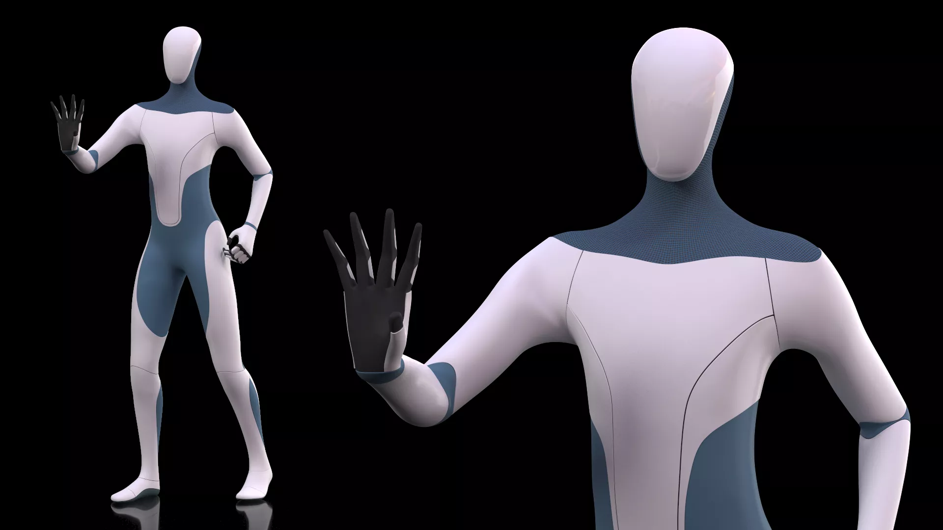 Robotic Humanoid Rigged 3D model