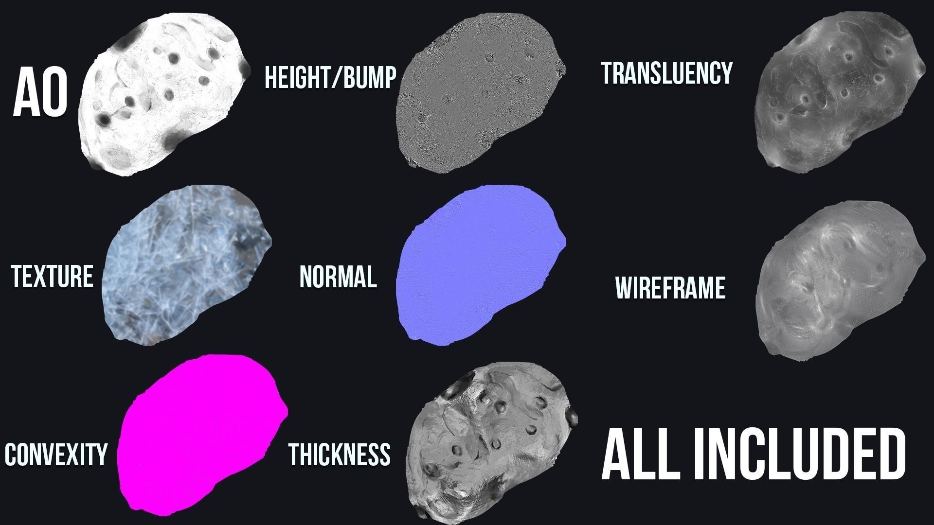 Ice Asteroid 3D model_8