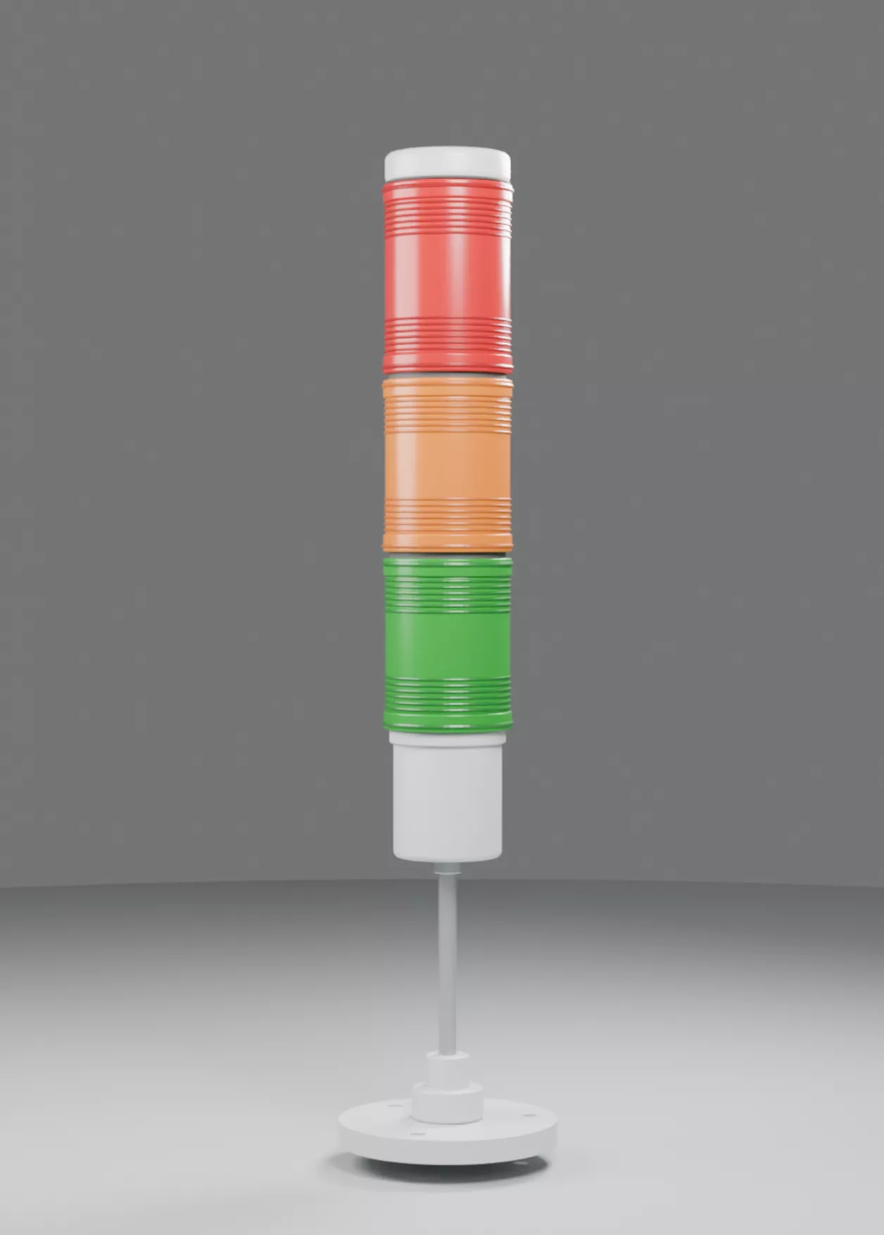 Industrial Three-Color Stack Light Red Amber Green Signal Tower Free 3D model