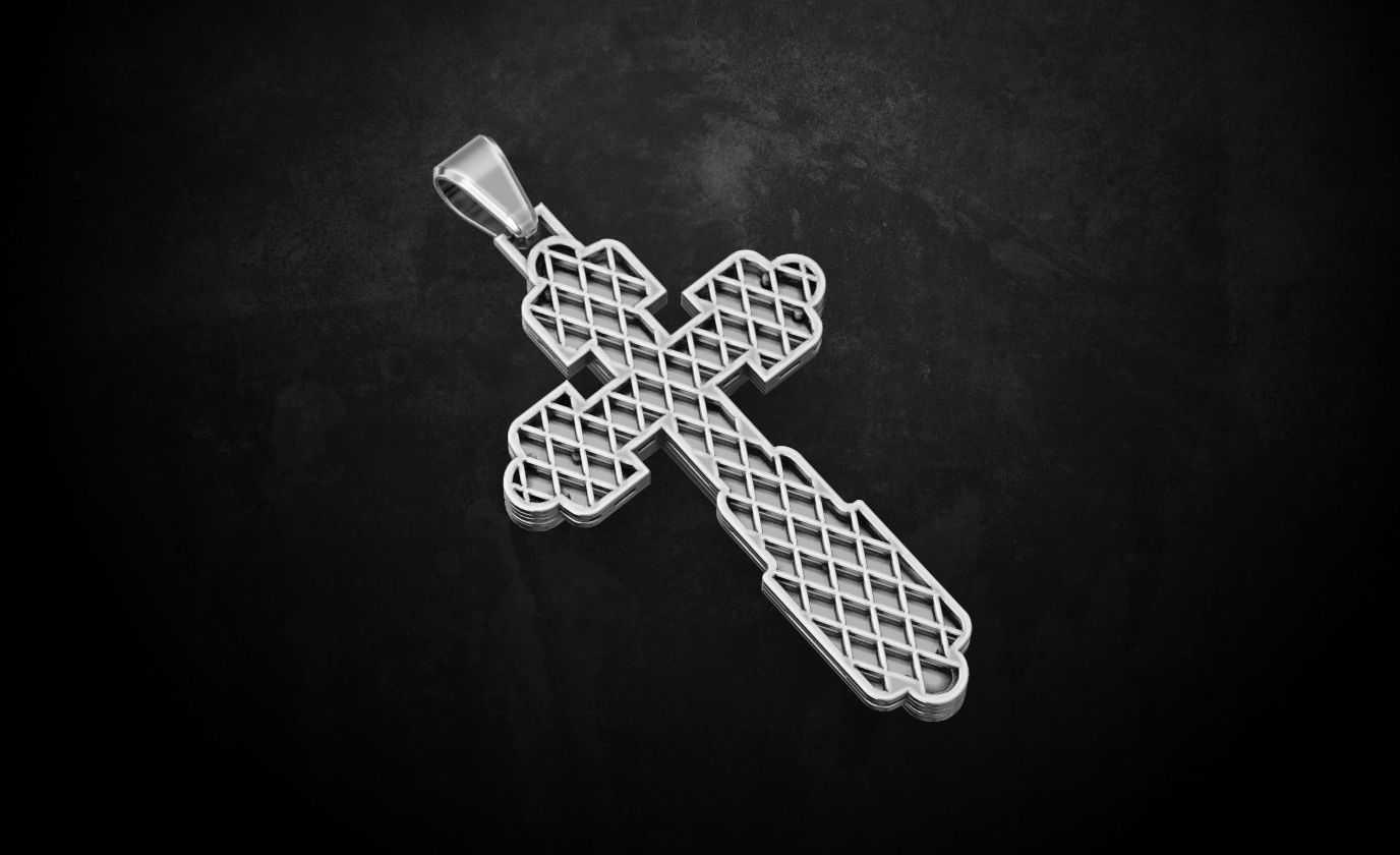 Cross with a crucifix 146 3D print model_7