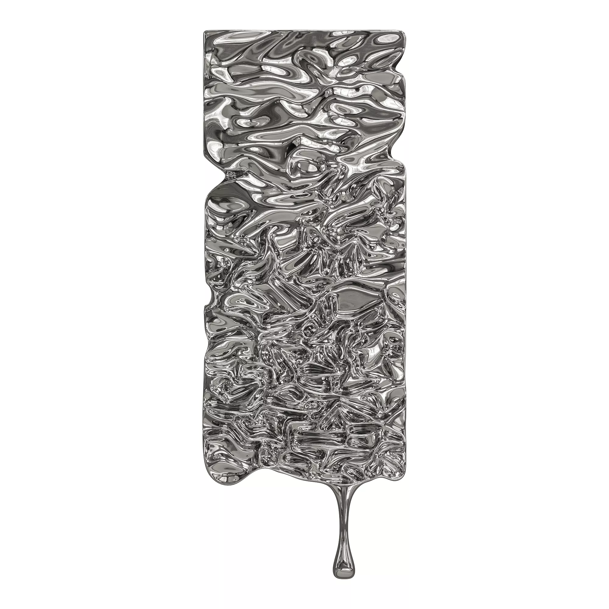 Molten Chrome Wall Decor Low-poly 3D model