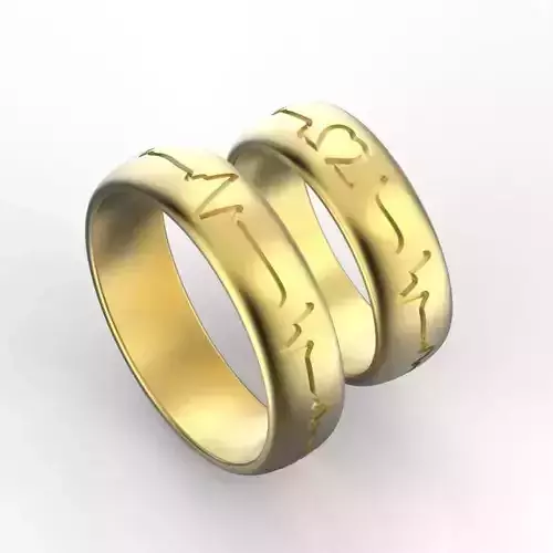 Wedding bands Heartbeat