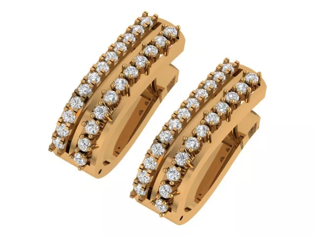 U Shape Earrings 3D print model