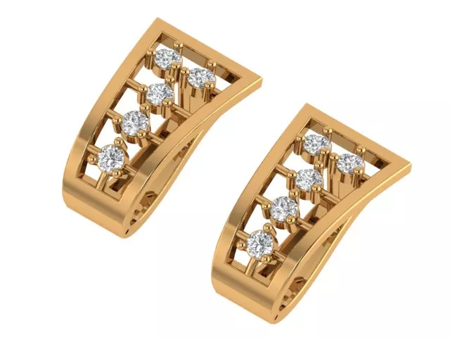 U Shape Earrings 3D print model