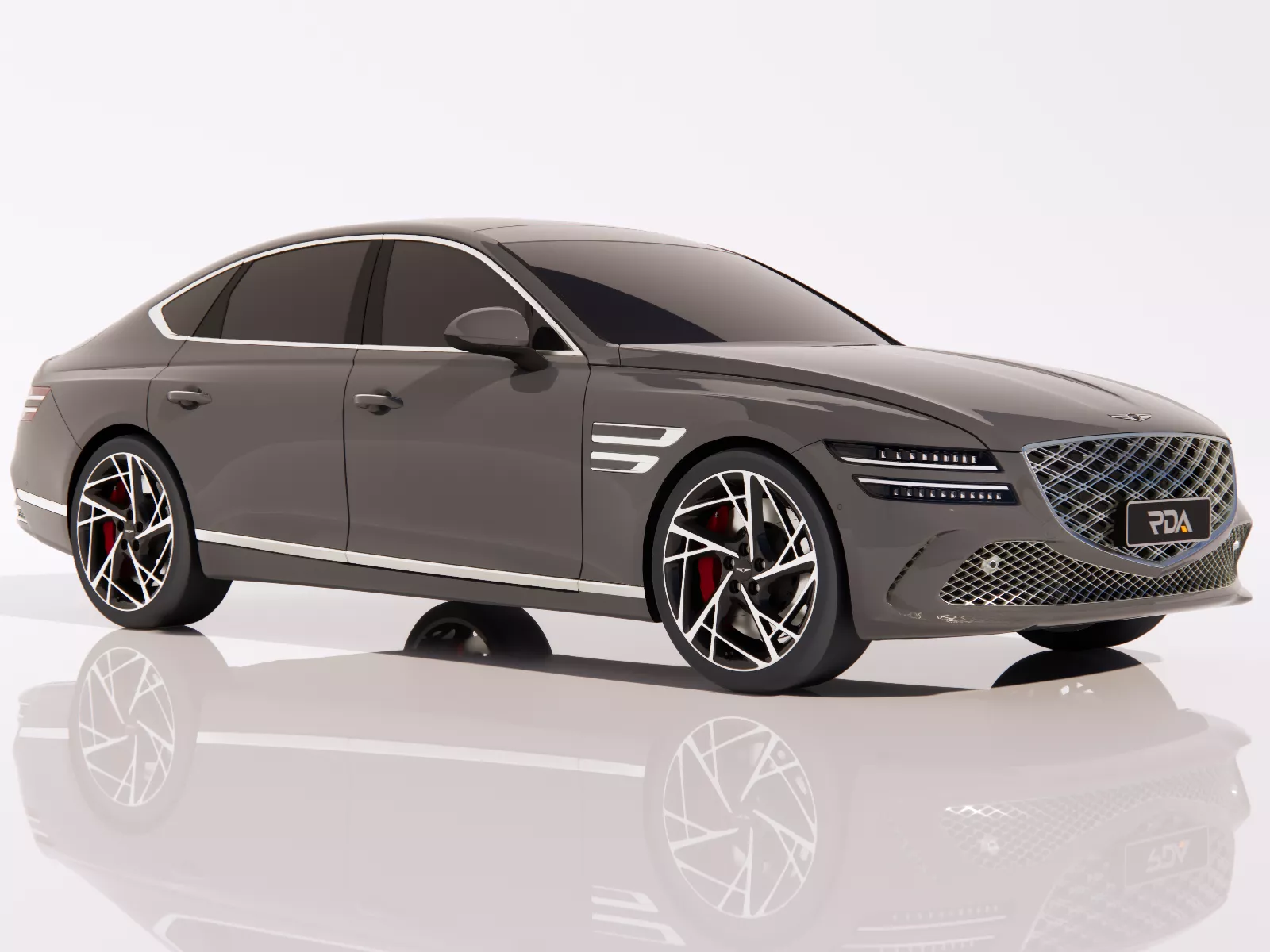 Genesis G80 2022 without Interior Free 3D model