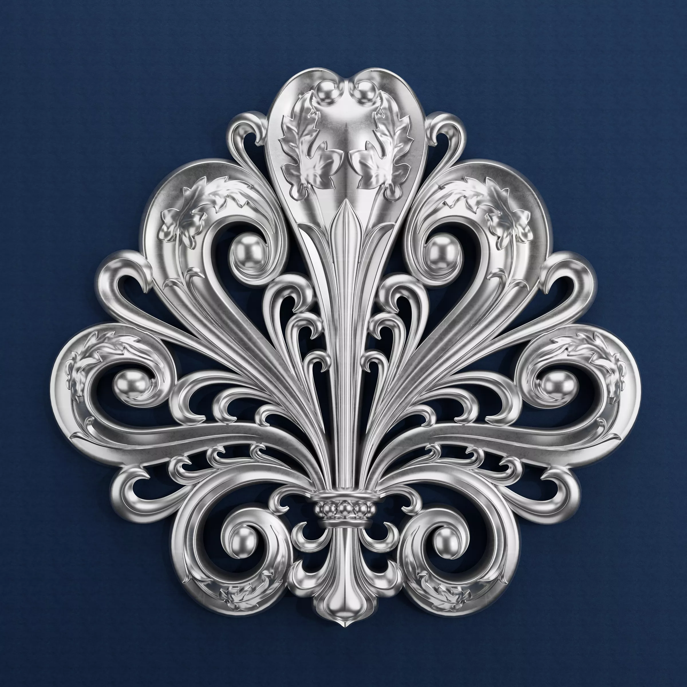 Jewerly Baroque Acanthus Ornamental Relief 3D print model