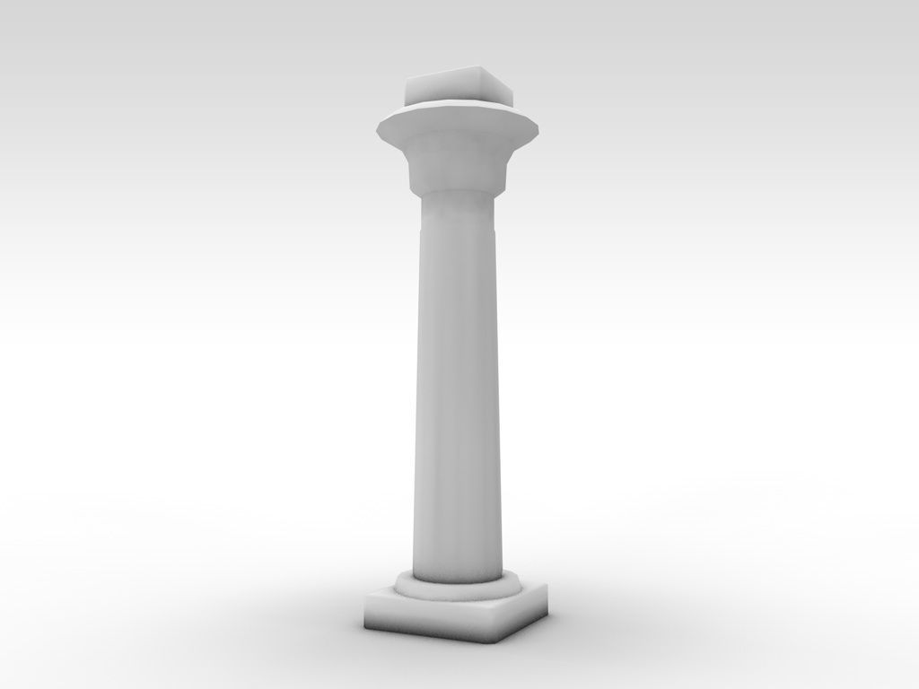 Ancient Egyptian column Low-poly 3D model_8