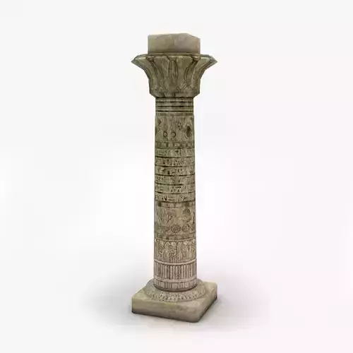 Ancient Egyptian column Low-poly 3D model