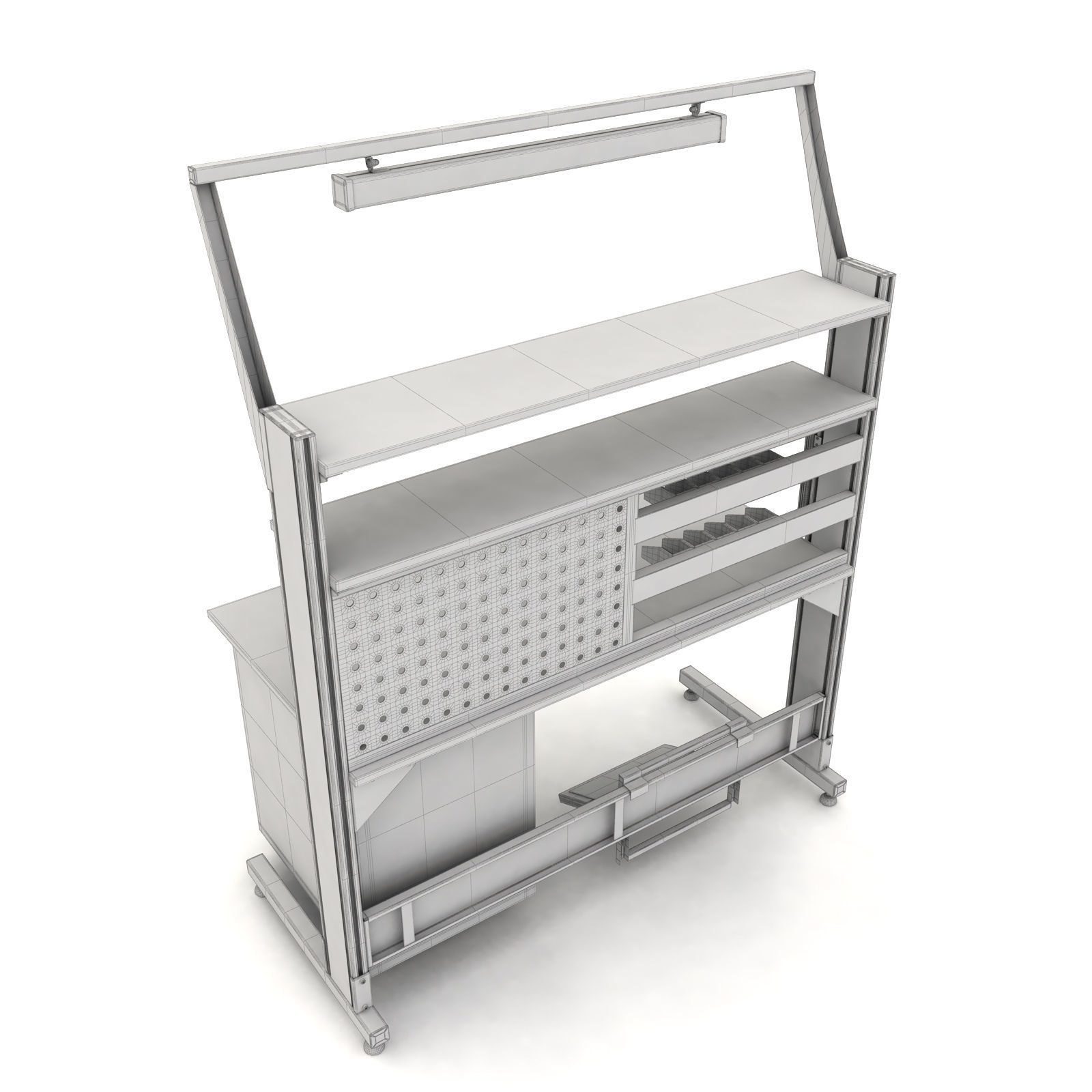 Antistatic table 3D model_4