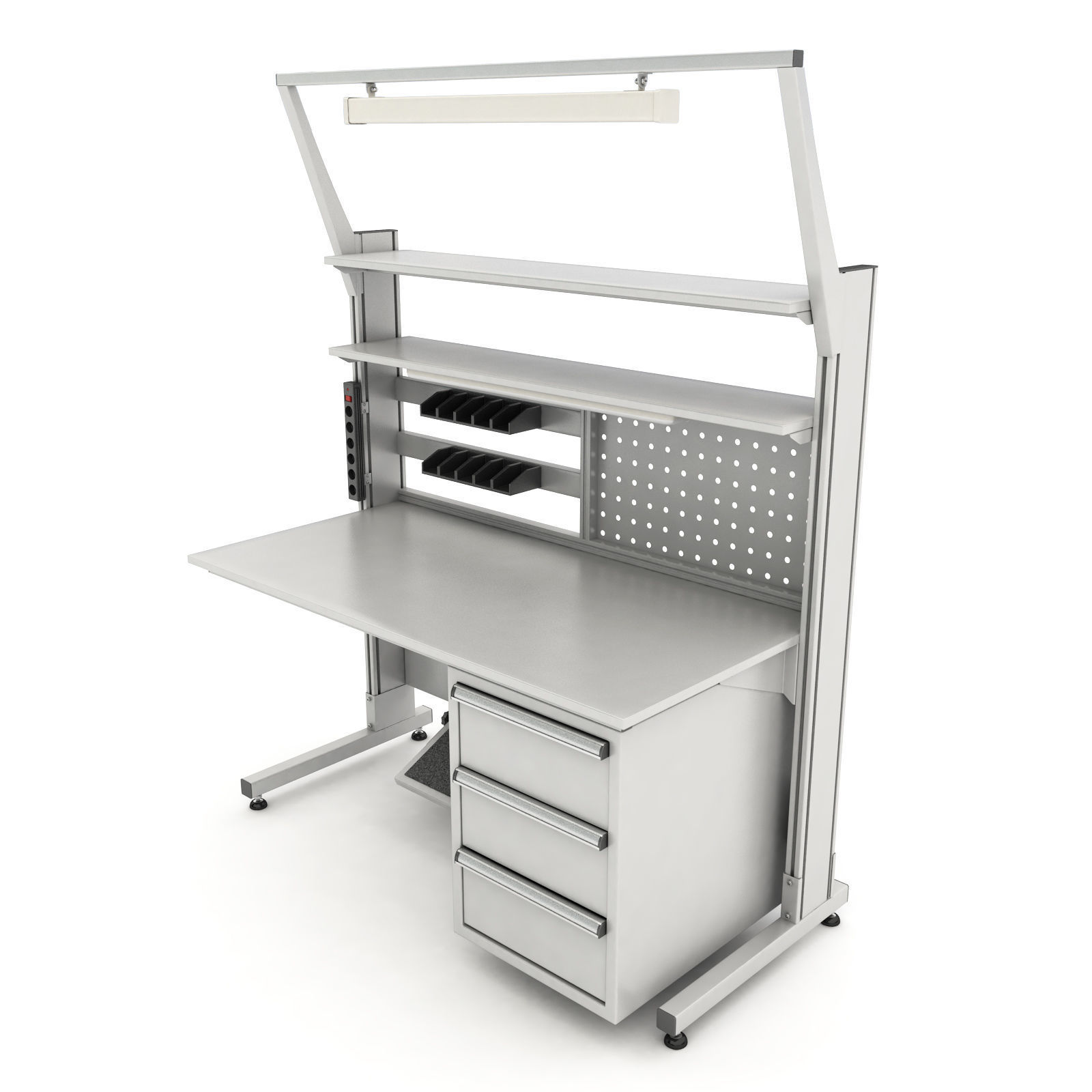Antistatic table 3D model_2