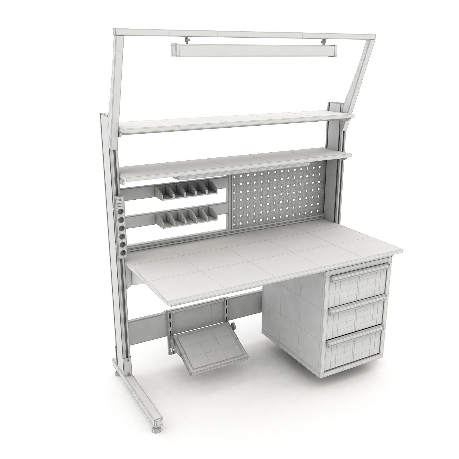 Antistatic table 3D model_8