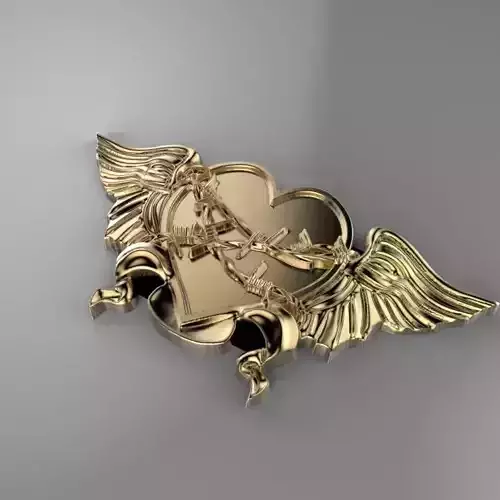 Winged Heart 3D print model
