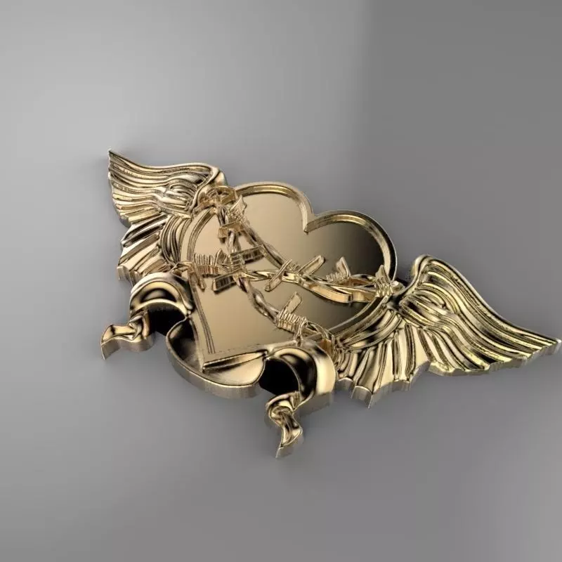 Winged Heart 3D print model