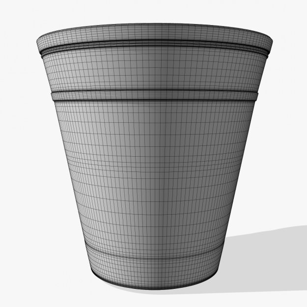 Fancy Pot Low-poly 3D model_4